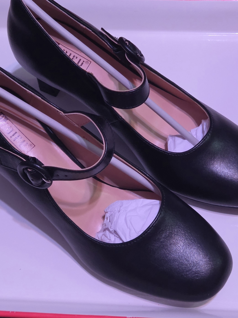 IDIFU Black Mary Jane Block Heel Pumps Women’s Size NEW IN BOX - Picture 2 of 4